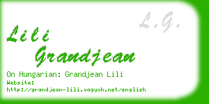 lili grandjean business card